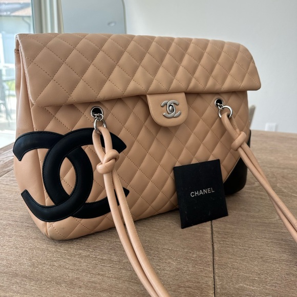 CHANEL Beige Matelasse Cambone Line Shoulder Bag - Picture 6 of 13